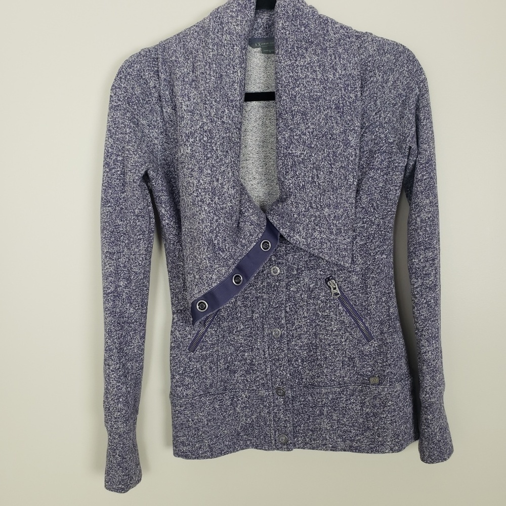 Armani Exchange knit moto snap jacket I26 - Picture 2 of 8